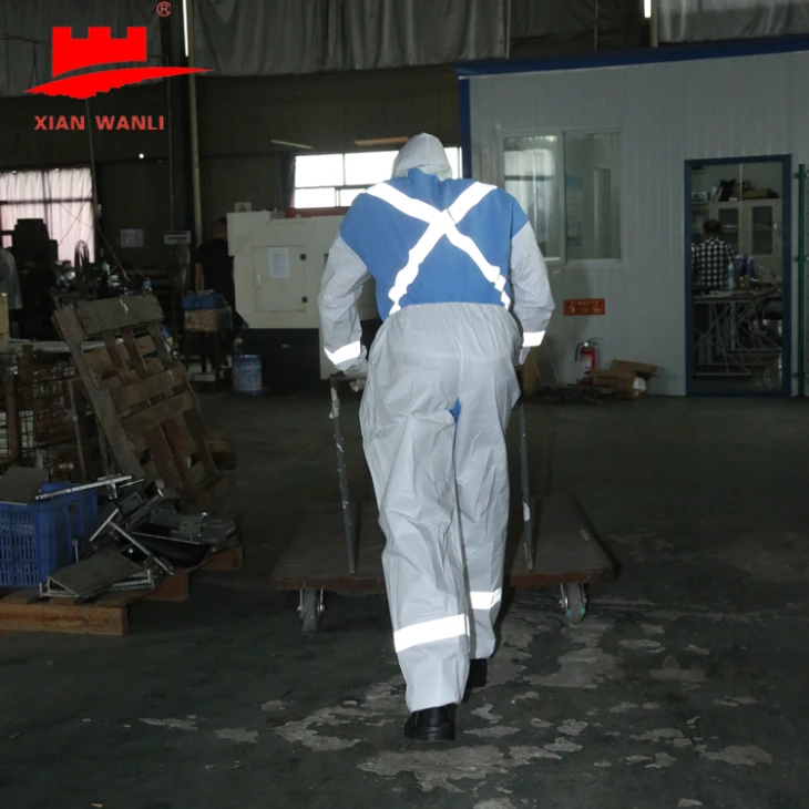 disposable clothing with reflective trop